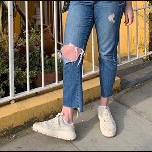 Suede Platform Puma Sneakers w/Snakeskin Detail